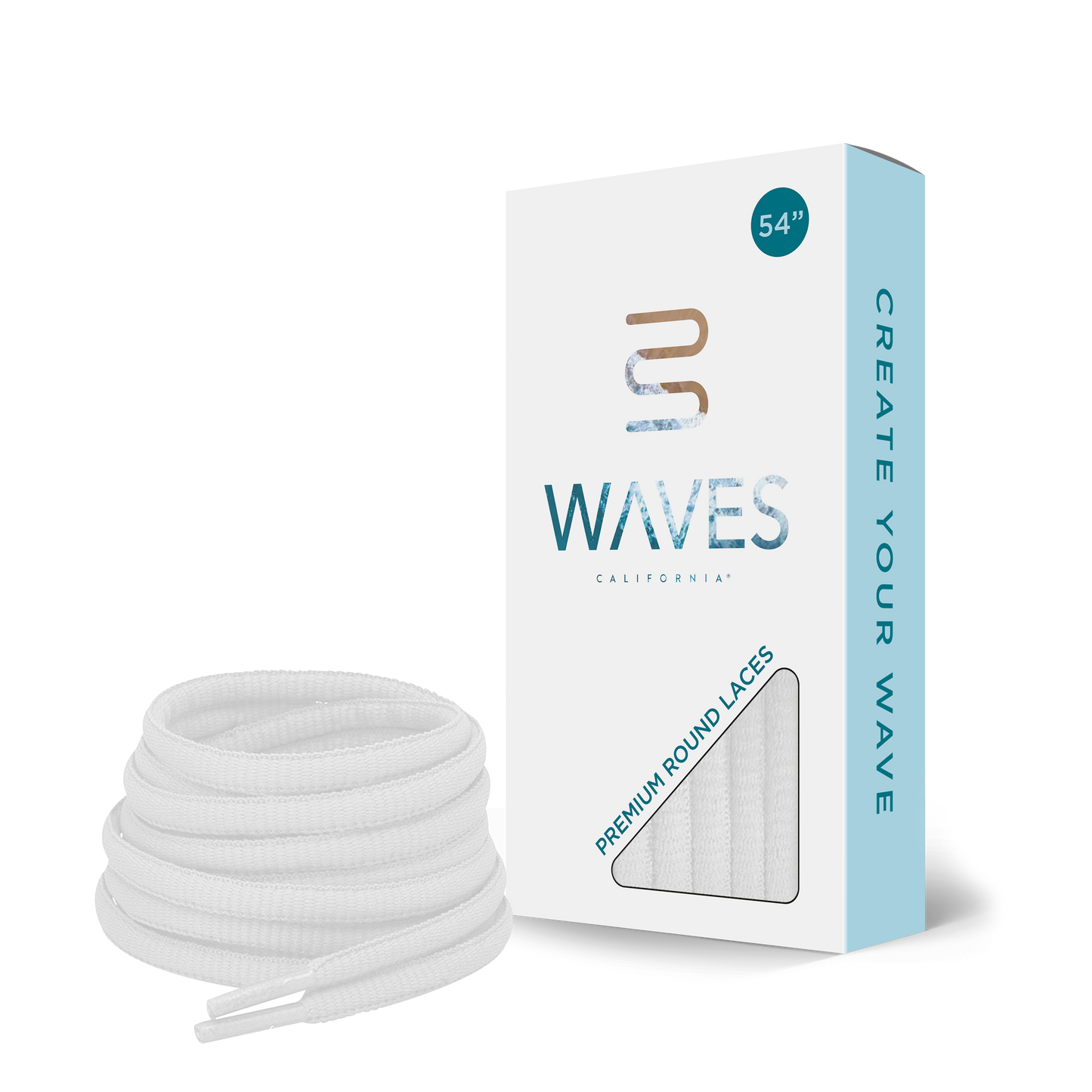 Waves California® Pure White Premium Round Laces