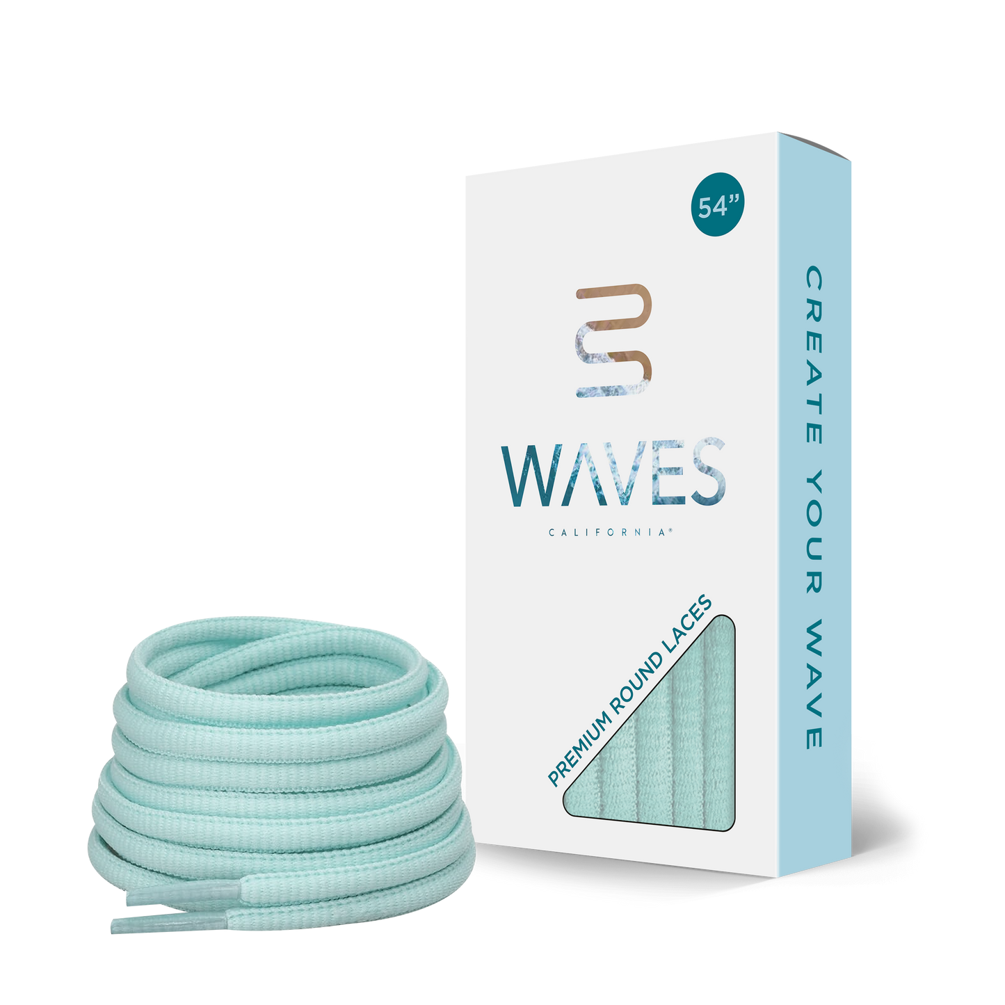 Waves California® Diamond Blue Premium Round Laces