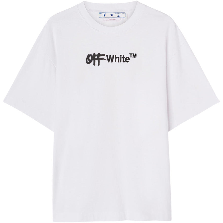 Off-White Spray Helv Over Skate S/S Tee White/Black