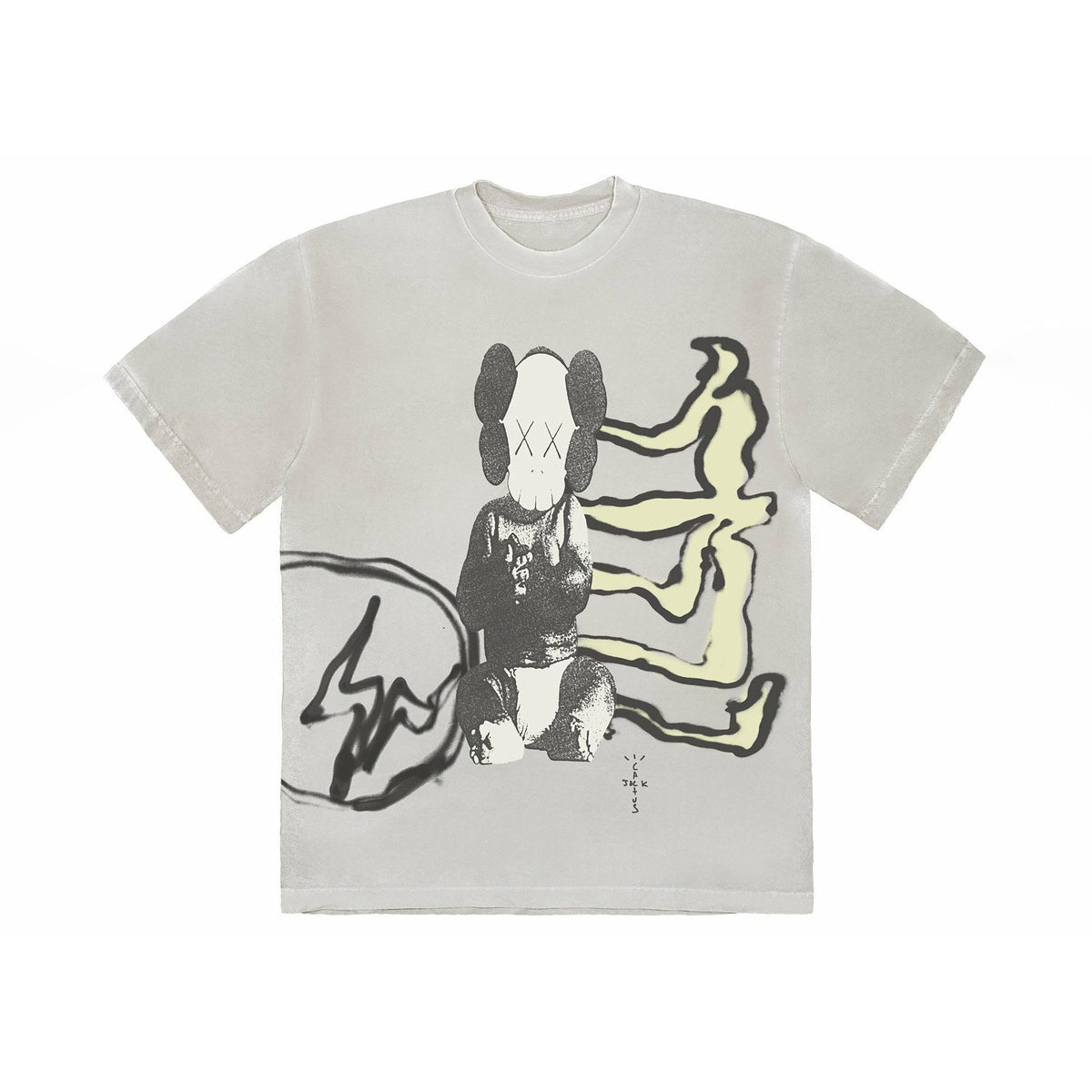 Travis Scott Cactus Jack + Kaws For Fragment Tee Grey