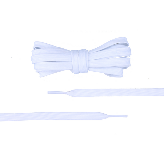 Waves California® Pure White Premium Flat Laces