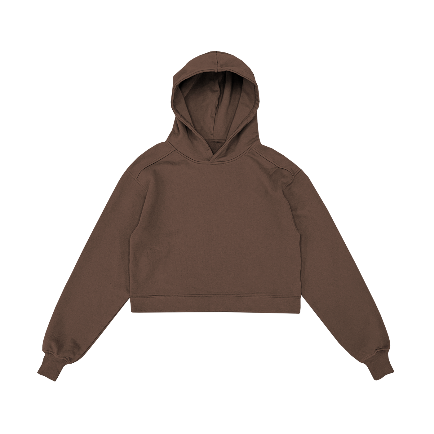 Paired Up Vintage Brown Luxury Cropped Hoodie