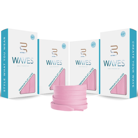 Waves California® Candy Pink Premium Flat Laces