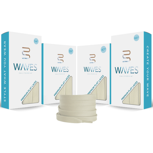 Waves California® Cream Premium Flat Laces