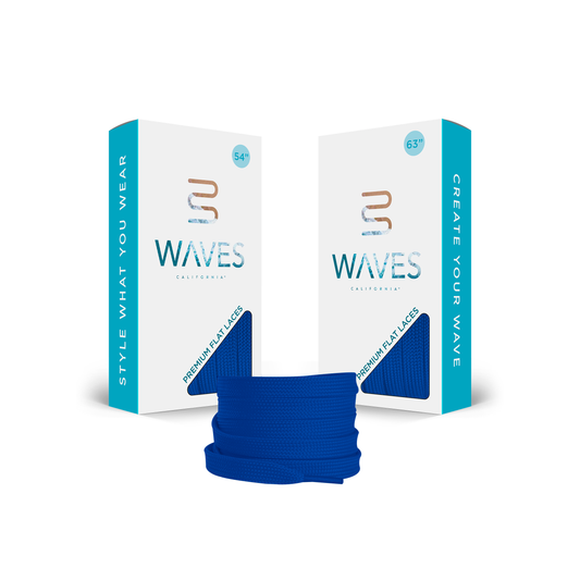 Waves California® Royal Blue Premium Flat Laces
