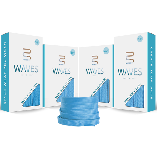 Waves California® University Blue Premium Flat Laces