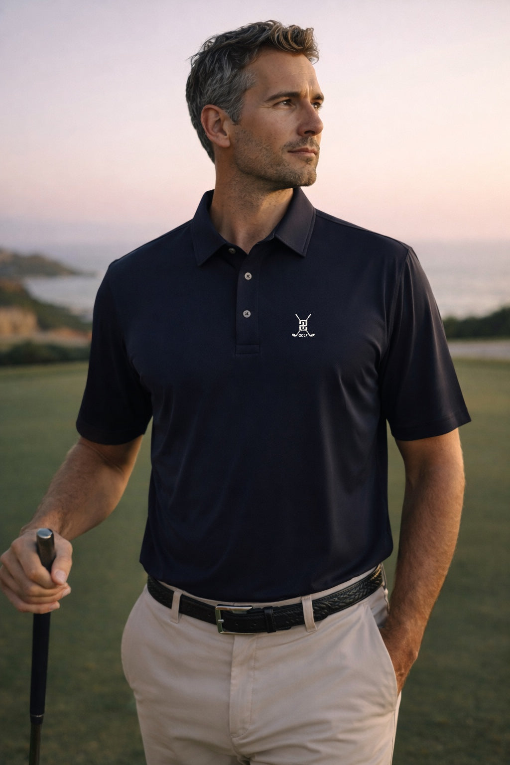 Paired Up® Swing Series Golf Polo - Noir