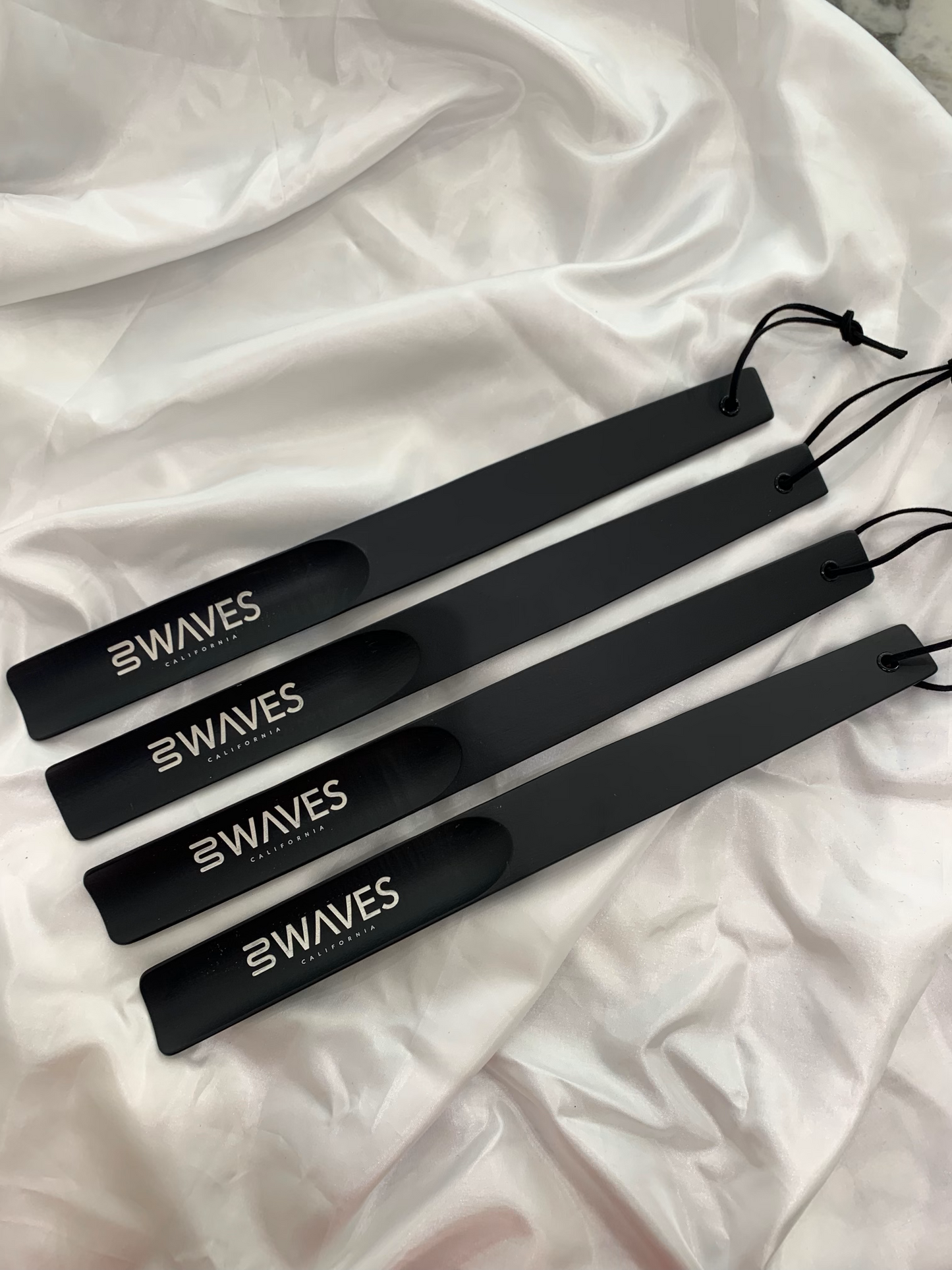 Waves California® 15" Laser Etched Natural Wood Shoehorn