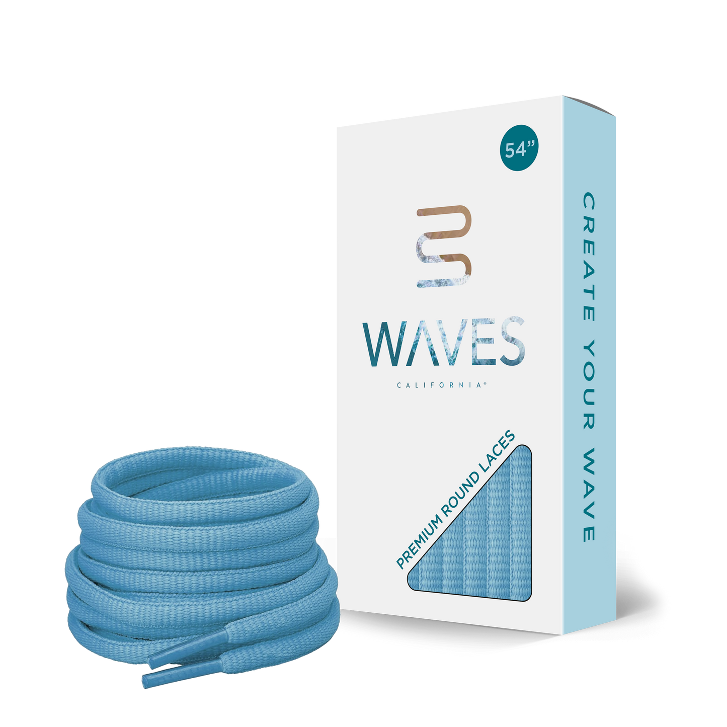 Waves California® University Blue Premium Round Laces