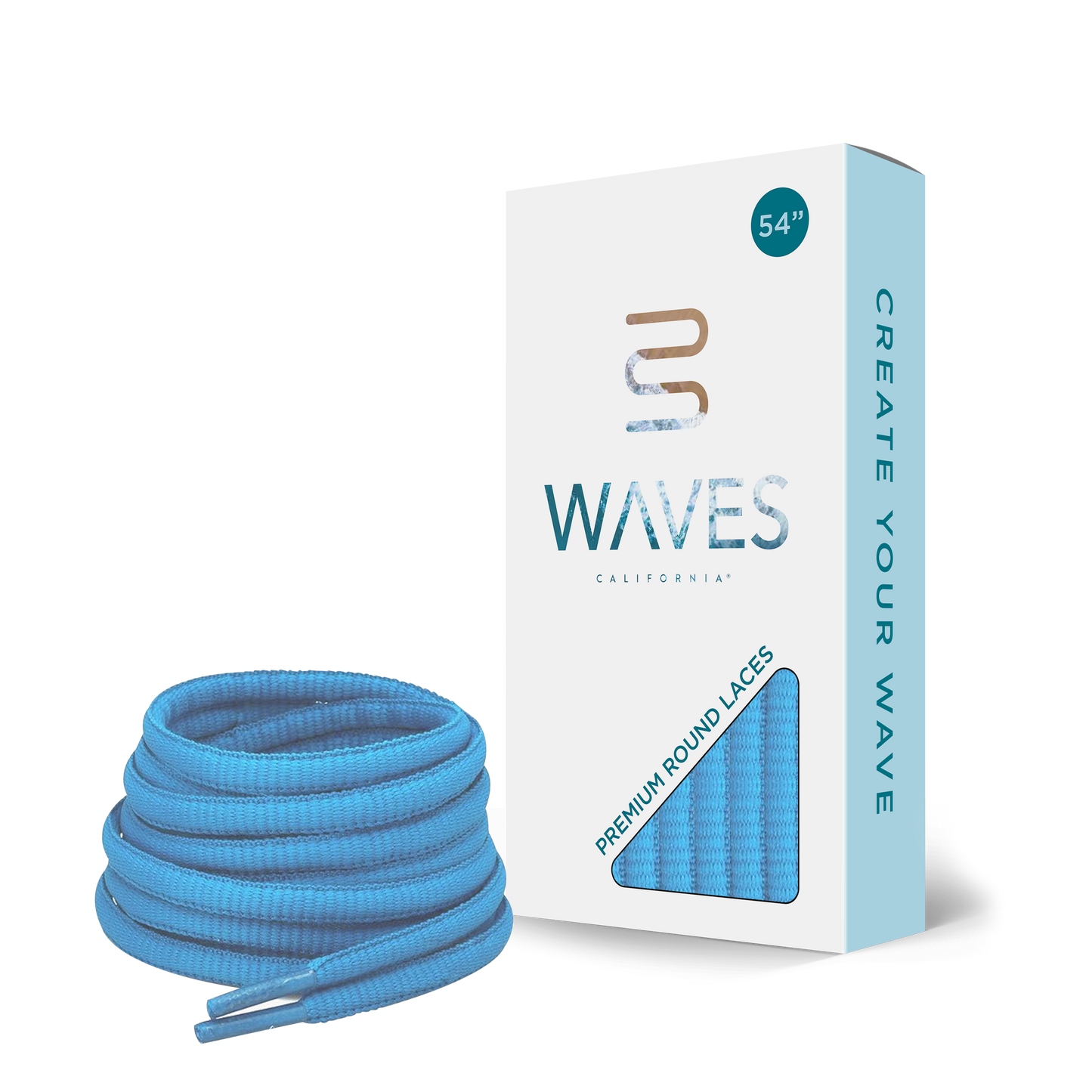 Waves California® Powder Blue Premium Round Laces
