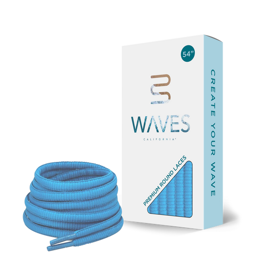 Waves California® Powder Blue Premium Round Laces