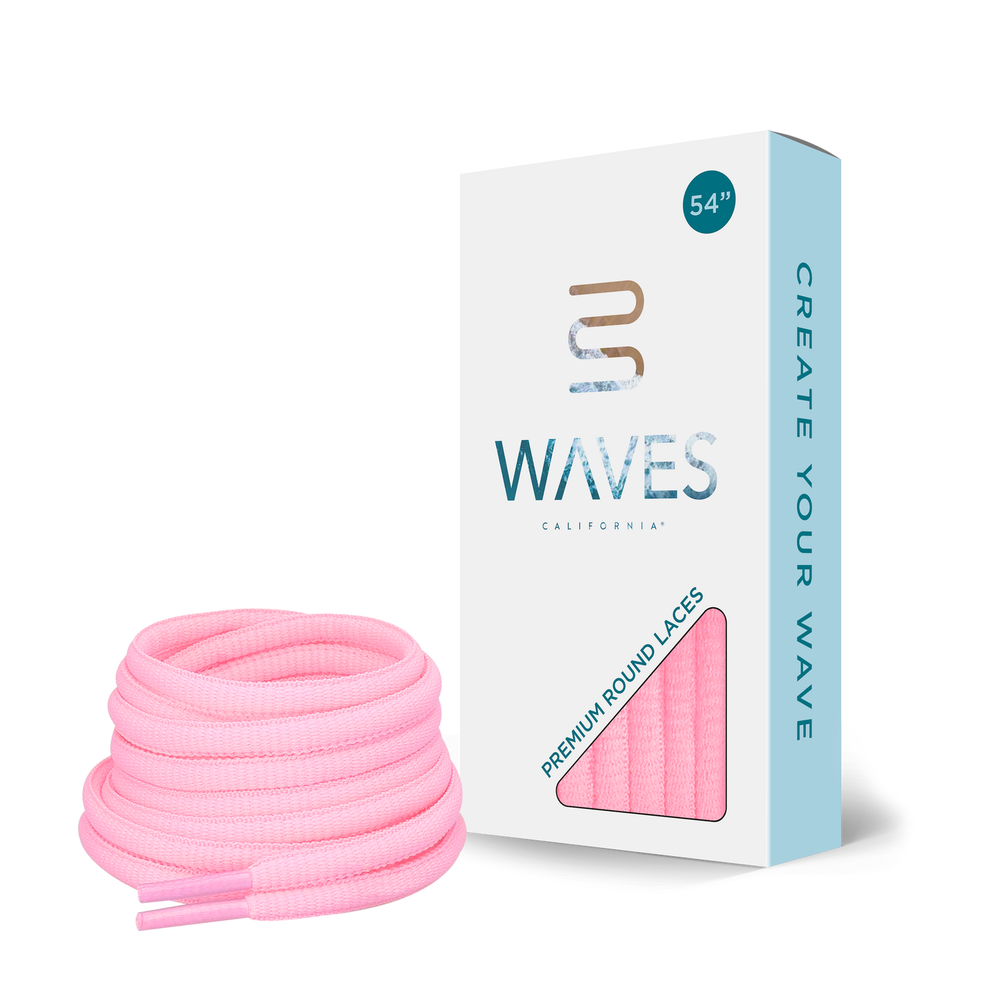 Waves California® Candy Pink Premium Round Laces