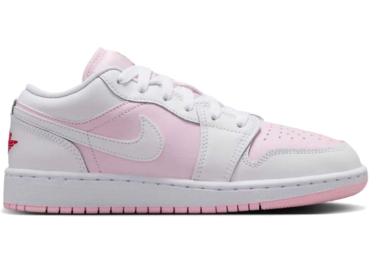 Jordan 1 Low Pink Foam Fire Red White (GS)