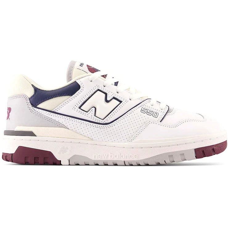 New Balance 550 White Maroon Natural Indigo