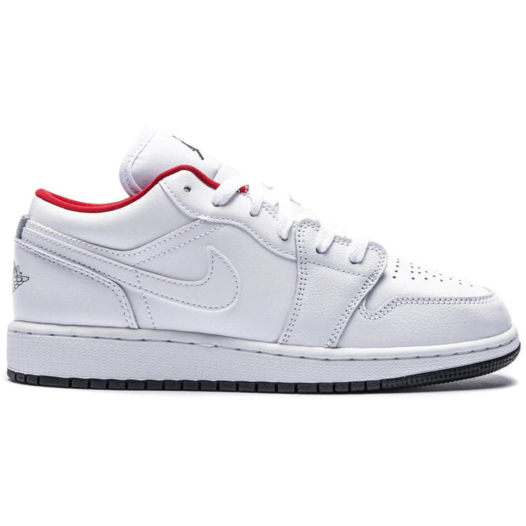 Jordan 1 Low White Gym Red Black (GS)