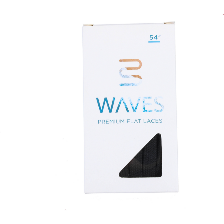Waves California™ Core Black Premium Flat Laces