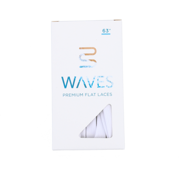Waves California™ Pure White Premium Flat Laces