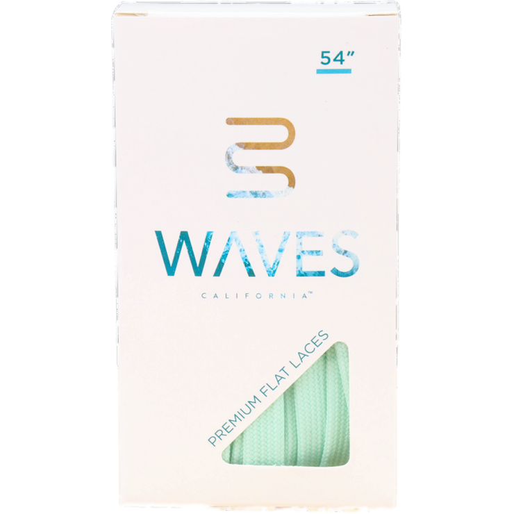 Waves California™ Mint Green Premium Flat Laces
