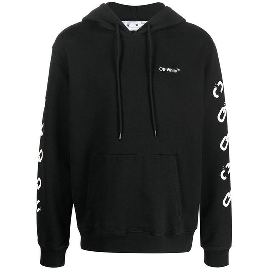 Off-White Chain-Link Arrows Slim Hoodie Black