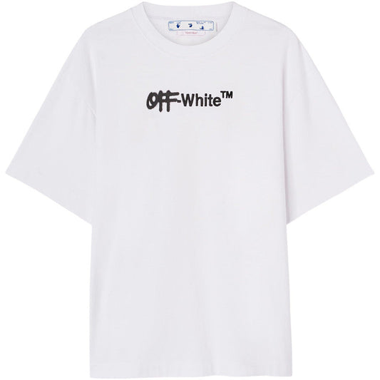 Off-White Spray Helv Over Skate S/S Tee White/Black