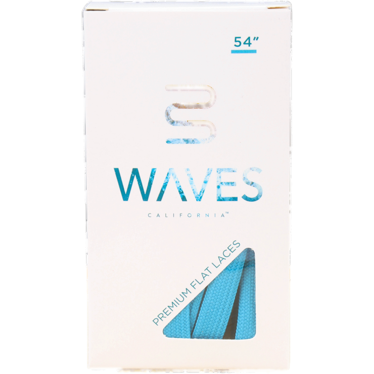 Waves California™ Powder Blue Premium Flat Laces