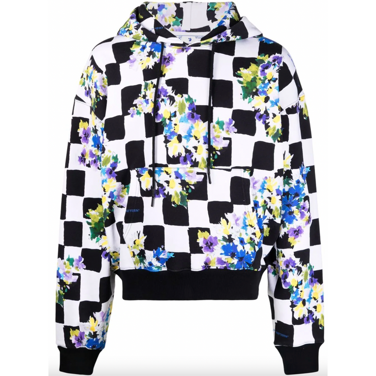 Off-White Check Flowers Hoodie