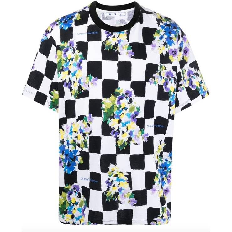 Off-White Check Flowers S/S T-Shirt