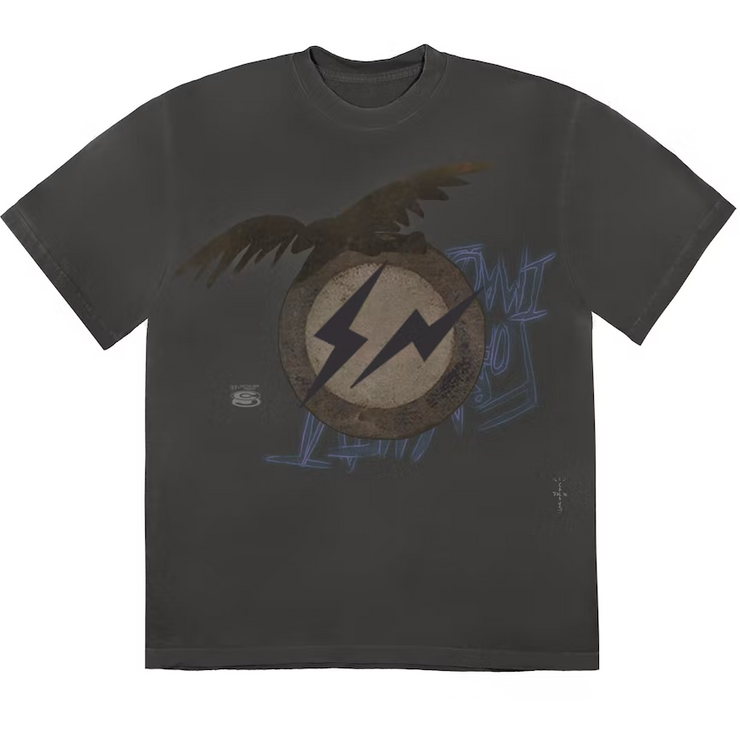 Travis Scott Cactus Jack For Fragment Create T-shirt Washed Black
