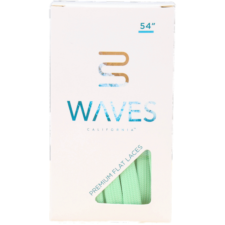 Waves California™ Seafoam Premium Flat Laces