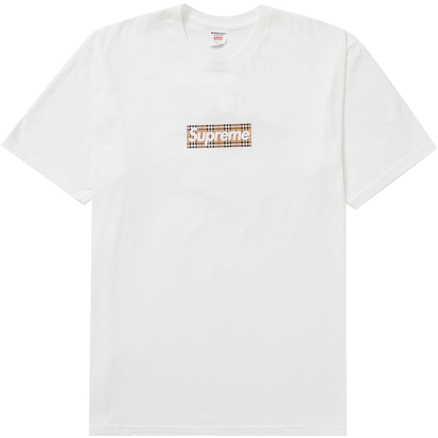 Supreme Burberry Box Logo Tee White
