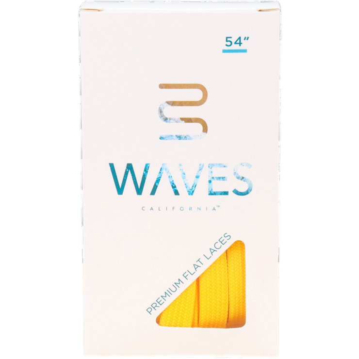 Waves California™ Varsity Yellow Premium Flat Laces