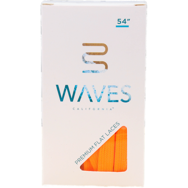 Waves California™ Bright Orange Premium Flat Laces