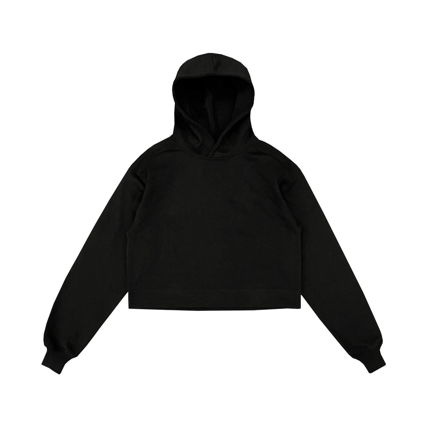 Paired Up Black Luxury Cropped Hoodie