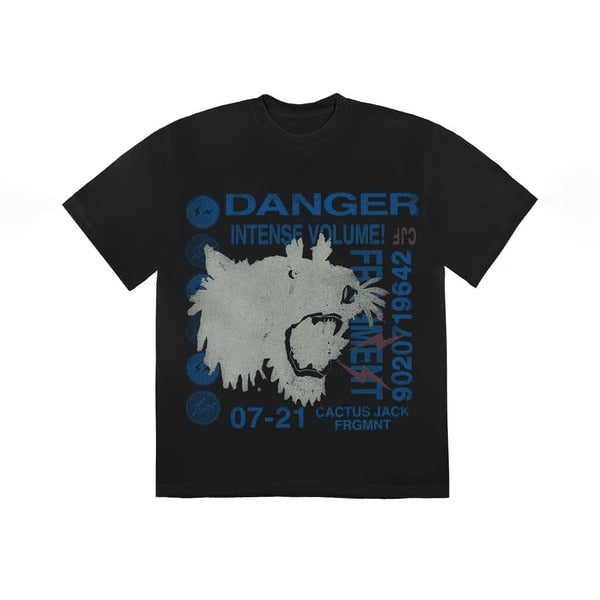 Travis Scott Cactus Jack For Fragment Danger Tee Washed Black
